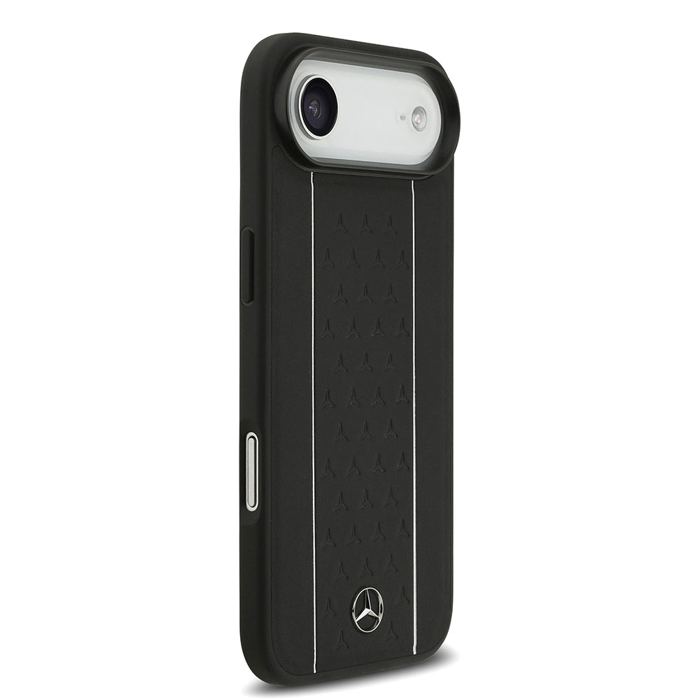 Mercedes Benz iPhone 17 Air Orjinal Lisanslı M-safe Şarj Özellikli Şeritli Yıldız Desenli Metal Logolu Deri Kılıf Mercedes Benz iPhone 17 Air Orjinal Lisanslı M-safe Şarj Özellikli Şeritli Yıldız Desenli Metal Logolu Deri Kılıf